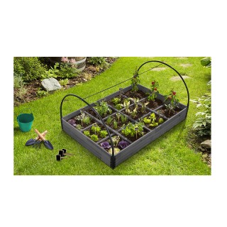 Mini Θερμοκήπιο με 12 Διαμερίσματα 120 x 80 x 50 cm Χρώματος Γκρι S...