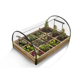 Mini Θερμοκήπιο με 12 Διαμερίσματα 120 x 80 x 50 cm Χρώματος Καφέ S...