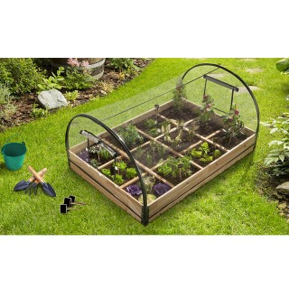 Mini Θερμοκήπιο με 12 Διαμερίσματα 120 x 80 x 50 cm Χρώματος Καφέ S...