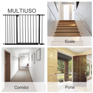 PawHut Extendable Dog Gate με βίδες και ευρύ άνοιγμα, σε μέταλλο κα...