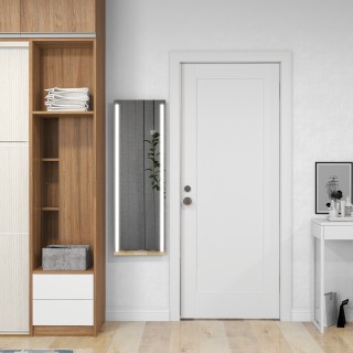 Ορθογώνιος καθρέφτης τοίχου HOMCOM με ρυθμιζόμενα φώτα LED και διακ... Ορθογώνιος καθρέφτης τοίχου HOMCOM με ρυθμιζόμενα φώτα LED και διακ...