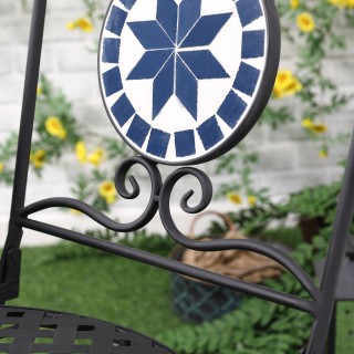 Outsunny Σετ κήπου 3 τεμαχίων με 2 πτυσσόμενες καρέκλες και 1 στρογ...