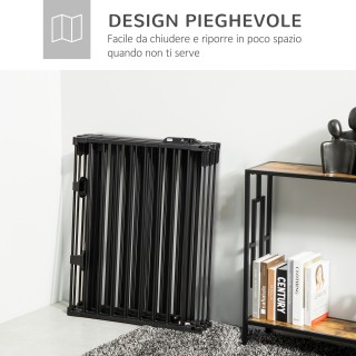 Πτυσσόμενη πύλη ασφαλείας PawHut 6 τμημάτων, Steel Dog Barrier Gate...