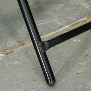 Outsunny Πτυσσόμενο Μεταλλικό Τραπέζι Κήπου με Γυάλινη Επιφάνεια κα...