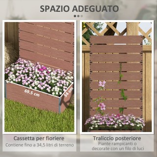 Ζαρντινιέρα εξωτερικού χώρου με πηχάκι για αναρριχώμενα φυτά, 72x38...