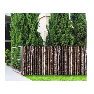 Μουσαμάς Περίφραξης Κήπου με Μοτίβο Ξύλου σε Ρολό 1.5 x 5 m Inkazen...