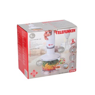 Μπλέντερ Χειρός Telefunken με Δοχείο Κοπής και 2 Κεφαλές Ανάμιξης κ... Μπλέντερ Χειρός Telefunken με Δοχείο Κοπής και 2 Κεφαλές Ανάμιξης κ...