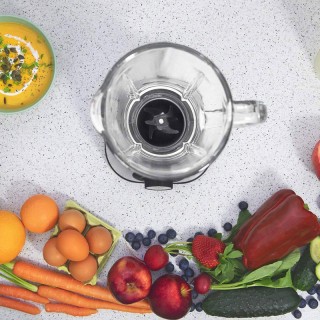 Μπλέντερ με Γυάλινη Κανάτα 1.8L και 6 Λεπίδες Τιτανίου Power Titani...