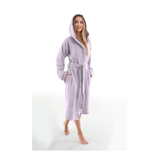 Μπουρνούζι με Κουκούλα και Τσέπες 100% Βαμβάκι Casual Lilac Guy Lar... Μπουρνούζι με Κουκούλα και Τσέπες 100% Βαμβάκι Casual Lilac Guy Lar...
