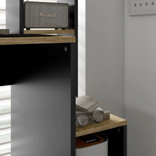 HOMCOM Μοντέρνο Γραφείο με Ράφια και Ξύλινη Υποστήριξη CPU, 114x45x...