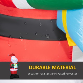 Outsunny Φουσκωτός Άγιος Βασίλης με δώρο, 3 φώτα LED και φουσκωτό, ... Outsunny Φουσκωτός Άγιος Βασίλης με δώρο, 3 φώτα LED και φουσκωτό, ...