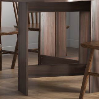 Πτυσσόμενο τραπέζι HOMCOM με 2 οβάλ πτερύγια, Ξύλινη κονσόλα που εξ...