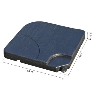 Outsunny Σετ 4τμχ Πλαστική Βάση Ομπρέλα Κήπου 50? 50 7,5 εκ 84D-021