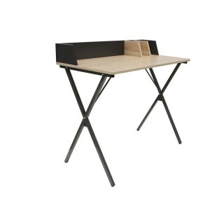 Μεταλλικό Γραφείο με Ξύλινη Επιφάνεια 90 x 50 x 84 cm Χρώματος Μαύρ... Μεταλλικό Γραφείο με Ξύλινη Επιφάνεια 90 x 50 x 84 cm Χρώματος Μαύρ...
