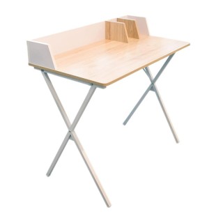 Μεταλλικό Γραφείο με Ξύλινη Επιφάνεια 90 x 50 x 84 cm Χρώματος Λευκ... Μεταλλικό Γραφείο με Ξύλινη Επιφάνεια 90 x 50 x 84 cm Χρώματος Λευκ...