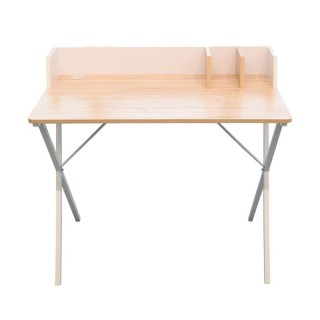 Μεταλλικό Γραφείο με Ξύλινη Επιφάνεια 90 x 50 x 84 cm Χρώματος Λευκ... Μεταλλικό Γραφείο με Ξύλινη Επιφάνεια 90 x 50 x 84 cm Χρώματος Λευκ...