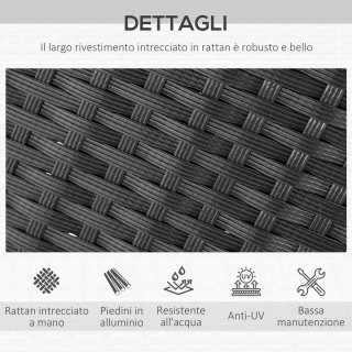 Τραπέζι και καρέκλες κήπου Outsunny Σετ 7 τεμαχίων σε PE Rattan και...