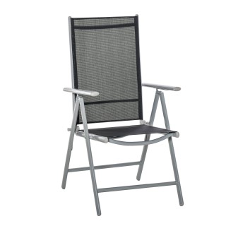 Outsunny πτυσσόμενη καρέκλα κήπου με ρυθμιζόμενη πλάτη αλουμινίου 8...