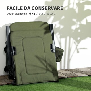 Outsunny Πτυσσόμενη καρέκλα ψαρέματος με αφαιρούμενο υποπόδιο, από ... Outsunny Πτυσσόμενη καρέκλα ψαρέματος με αφαιρούμενο υποπόδιο, από ...