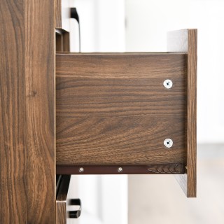 HOMCOM Μοντέρνος μπουφές με 3 συρτάρια και ντουλάπια, ντουλάπι κουζ...