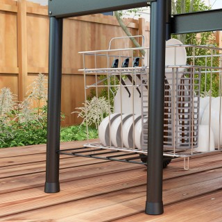 Outsunny Μπάρμπεκιου με κάρβουνο με καπάκι, θερμόμετρο και καμινάδα...