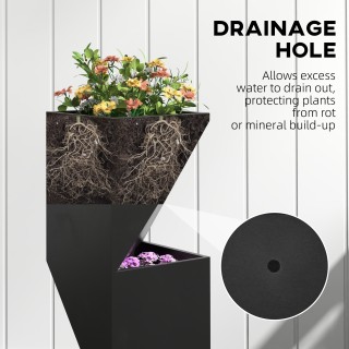 Outsunny φυτευτή εξωτερικού χώρου με 3 περιοχές καλλιέργειας και τρ... Outsunny φυτευτή εξωτερικού χώρου με 3 περιοχές καλλιέργειας και τρ...