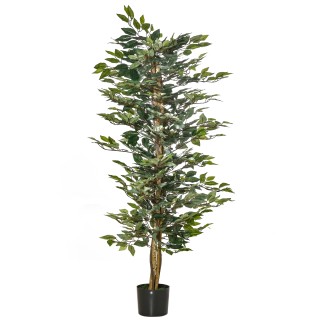 HOMCOM Fake Ficus Plant 150cm ύψος, Διακόσμηση εσωτερικού και εξωτε...