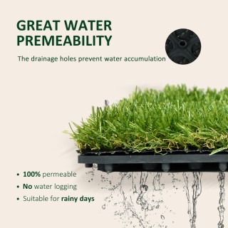 Πλακάκια κήπου Outsunny με συνθετικό γρασίδι 30x30cm 10 τεμάχια, τε... Πλακάκια κήπου Outsunny με συνθετικό γρασίδι 30x30cm 10 τεμάχια, τε...