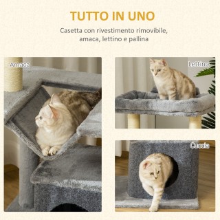 Cat Tree με Σιζάλ Σχοινί ξύσιμο Σπίτι Μαξιλάρι και αιώρα Λούτρινο κ... Cat Tree με Σιζάλ Σχοινί ξύσιμο Σπίτι Μαξιλάρι και αιώρα Λούτρινο κ...