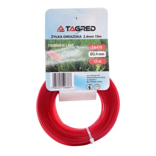 Νήμα Μεσινέζας Θαμνοκοπτικού 2.4 mm x 15 m TAGRED TA470 Νήμα Μεσινέζας Θαμνοκοπτικού 2.4 mm x 15 m TAGRED TA470