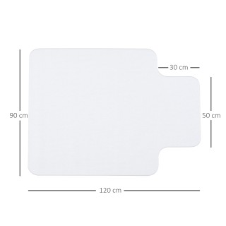 HOMCOM Δάπεδο Saving Πλαστικό Χαλάκι Καρέκλας Γραφείου, 90x120cm, Δ...