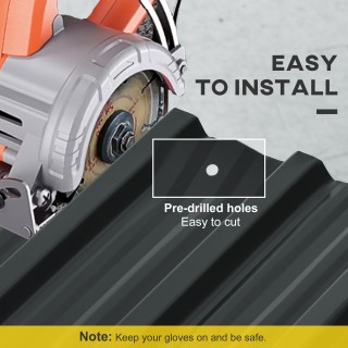 Outsunny Σετ 12 ανταλλακτικών πάνελ 129x45 cm για υπόστεγα κήπου απ... Outsunny Σετ 12 ανταλλακτικών πάνελ 129x45 cm για υπόστεγα κήπου απ...