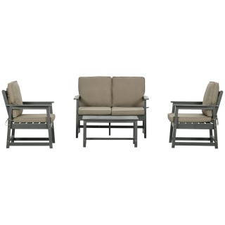 Σαλόνι κήπου με καναπέ, 2 πολυθρόνες και HDPE τραπεζάκι σαλονιού με...