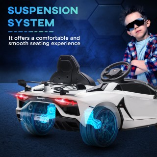 HOMCOM 12V Lamborghini Licenseded Electric Ride-On Toy Car for Chil...
