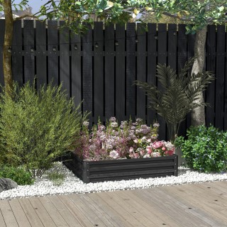 Outsunny Ανοιχτό Υπερυψωμένο Κρεβάτι Κήπου με Κάλυμμα, από Γαλβανισ...