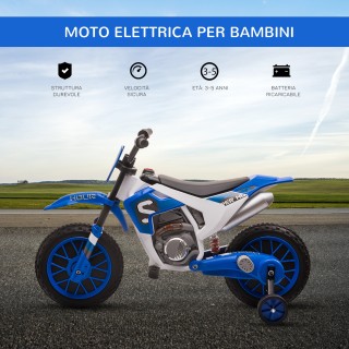 HOMCOM Electric Cross Bike για παιδιά από 3-5 ετών - Μπλε 370-165V90BU