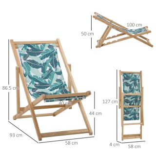 Outsunny Σετ 2 πτυσσόμενες ξύλινες ξαπλώστρες κήπου με ανακλινόμενη... Outsunny Σετ 2 πτυσσόμενες ξύλινες ξαπλώστρες κήπου με ανακλινόμενη...
