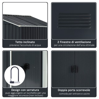 Outsunny Garden Shed Εργαλειοθήκη σε Ατσάλι, Υπόστεγο Κήπου από Ατσ... Outsunny Garden Shed Εργαλειοθήκη σε Ατσάλι, Υπόστεγο Κήπου από Ατσ...