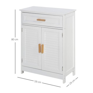 Ντουλάπι Μπάνιου με 1 Συρτάρι 59 x 29 x 80 cm Kleankin 834-241 Ντουλάπι Μπάνιου με 1 Συρτάρι 59 x 29 x 80 cm Kleankin 834-241