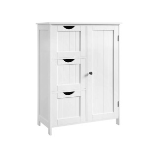 Ντουλάπι Μπάνιου με 3 Συρτάρια 60 x 30 x 81 cm VASAGLE BBC49WT Ντουλάπι Μπάνιου με 3 Συρτάρια 60 x 30 x 81 cm VASAGLE BBC49WT