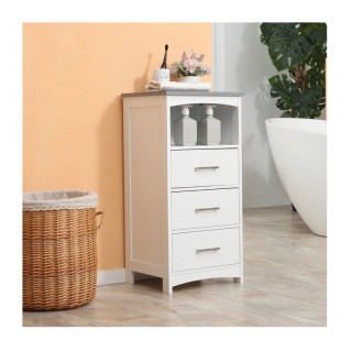 Ντουλάπι Μπάνιου με 3 Συρτάρια και 1 Ράφι 40 x 33 x 80 cm Kleankin ... Ντουλάπι Μπάνιου με 3 Συρτάρια και 1 Ράφι 40 x 33 x 80 cm Kleankin ...