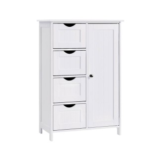 Ντουλάπι Μπάνιου με 4 Συρτάρια 55 x 81 x 30 cm Songmics LHC41W Ντουλάπι Μπάνιου με 4 Συρτάρια 55 x 81 x 30 cm Songmics LHC41W