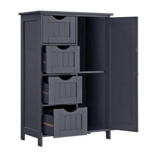 Ντουλάπι Μπάνιου με 4 Συρτάρια 55 x 82 x 30 cm VASAGLE LHC41GY Ντουλάπι Μπάνιου με 4 Συρτάρια 55 x 82 x 30 cm VASAGLE LHC41GY