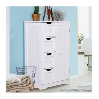 Ντουλάπι Μπάνιου με 4 Συρτάρια 56 x 83 x 30 cm Kleankin 834-181 Ντουλάπι Μπάνιου με 4 Συρτάρια 56 x 83 x 30 cm Kleankin 834-181