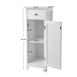 Ντουλάπι Μπάνιου 32 x 30 x 87 cm Songmics BBC43WT Ντουλάπι Μπάνιου 32 x 30 x 87 cm Songmics BBC43WT