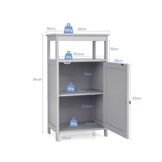 Ντουλάπι Μπάνιου 45 x 30 x 84 cm Costway HW66005GR