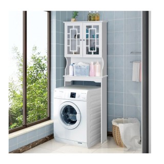 Ντουλάπι Μπάνιου με 3 Ράφια και Θήκη για Πλυντήριο 60 x 22 x 170.5 ... Ντουλάπι Μπάνιου με 3 Ράφια και Θήκη για Πλυντήριο 60 x 22 x 170.5 ...