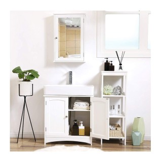 Ντουλάπι Νιπτήρα 60 x 60 x 30 cm Songmics BBC01WT Ντουλάπι Νιπτήρα 60 x 60 x 30 cm Songmics BBC01WT