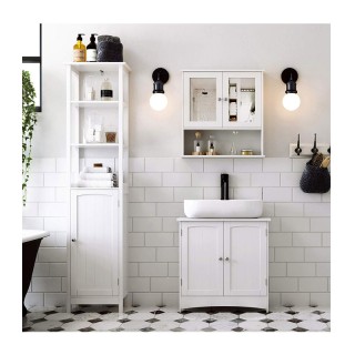 Ντουλάπι Νιπτήρα 60 x 60 x 30 cm Songmics BBC01WT Ντουλάπι Νιπτήρα 60 x 60 x 30 cm Songmics BBC01WT