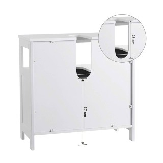 Ντουλάπι Νιπτήρα 60 x 60 x 30 cm Songmics BBC02WT Ντουλάπι Νιπτήρα 60 x 60 x 30 cm Songmics BBC02WT